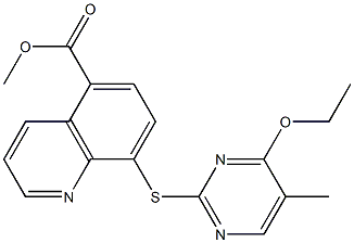  8-[(4-Ethoxy-5-methylpyrimidin-2-yl)thio]quinoline-5-carboxylic acid methyl ester