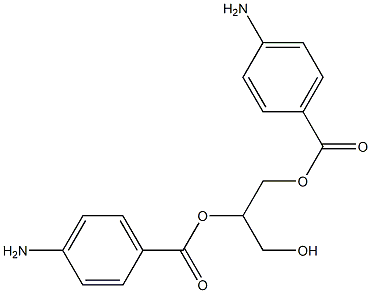 Bis(4-aminobenzoic acid)3-hydroxy-1,2-propanediyl ester Structure