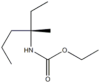 (-)-[(S)-1-Ethyl-1-methylbutyl]carbamic acid ethyl ester Struktur