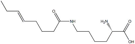 N6-(5-Octenoyl)lysine Structure