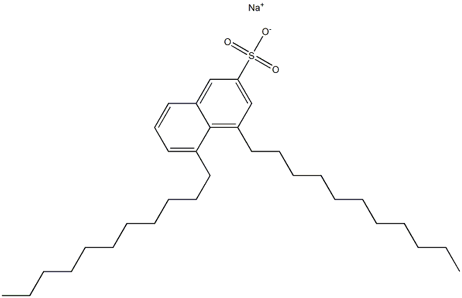 4,5-ジウンデシル-2-ナフタレンスルホン酸ナトリウム 化学構造式