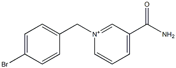 1-(4-ブロモベンジル)-3-カルバモイルピリジニウム 化学構造式