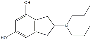 2-(ジプロピルアミノ)インダン-5,7-ジオール 化学構造式
