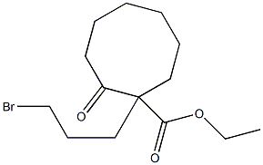 1-(3-ブロモプロピル)-2-オキソシクロオクタンカルボン酸エチル 化学構造式
