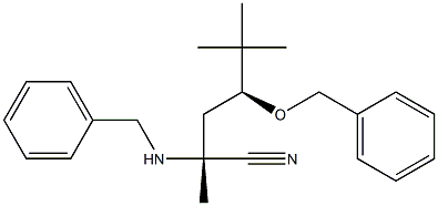 (2R,4S)-2-(Benzylamino)-4-(benzyloxy)-2,5,5-trimethylhexanenitrile 结构式