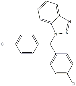 1-[ビス(4-クロロフェニル)メチル]-1H-ベンゾトリアゾール 化学構造式
