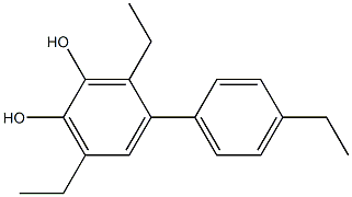 3,6-Diethyl-4-(4-ethylphenyl)benzene-1,2-diol,,结构式