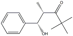 (4S,5S)-2,2,4-トリメチル-5-ヒドロキシ-5-フェニルペンタン-3-オン 化学構造式