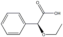 [S,(+)]-エトキシフェニル酢酸 化学構造式