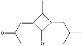 (Z)-3-(2-Oxopropylidene)-4-methyl-1-(isobutyl)azetidin-2-one 结构式