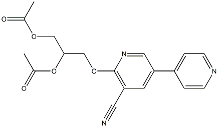 6-[2,3-Bis(acetoxy)propoxy]-3,4'-bipyridine-5-carbonitrile 结构式