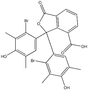 1,1-ビス(2-ブロモ-4-ヒドロキシ-3,5-ジメチルフェニル)-1,3-ジヒドロ-3-オキソイソベンゾフラン-7-カルボン酸 化学構造式