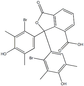 1,1-Bis(2-bromo-4-hydroxy-3,5-dimethylphenyl)-1,3-dihydro-3-oxoisobenzofuran-7-carboxylic acid 结构式