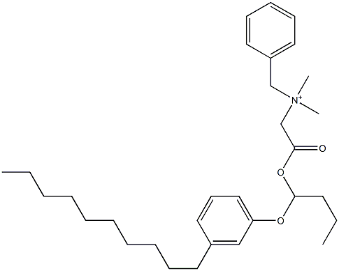 N,N-Dimethyl-N-benzyl-N-[[[1-(3-decylphenyloxy)butyl]oxycarbonyl]methyl]aminium 结构式