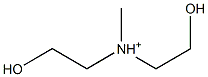 Bis(2-hydroxyethyl)(methyl)aminium Struktur