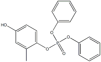 Phosphoric acid (4-hydroxy-2-methylphenyl)diphenyl ester Struktur