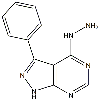 4-(Hydrazino)-3-phenyl-1H-pyrazolo[3,4-d]pyrimidine Struktur