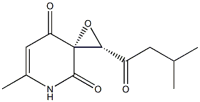 (2S,3S)-6-Methyl-2-(3-methyl-1-oxobutyl)-1-oxa-5-azaspiro[2.5]oct-6-ene-4,8-dione 结构式