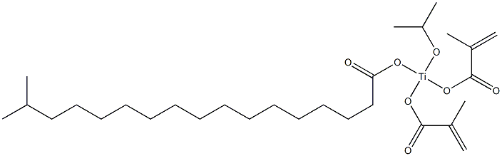 16-Methylheptadecanoyloxybis(2-methylpropenoyloxy)isopropoxytitanium(IV) Struktur