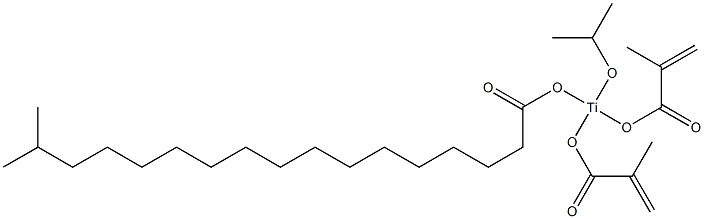 16-Methylheptadecanoyloxybis(2-methylpropenoyloxy)isopropoxytitanium(IV),,结构式