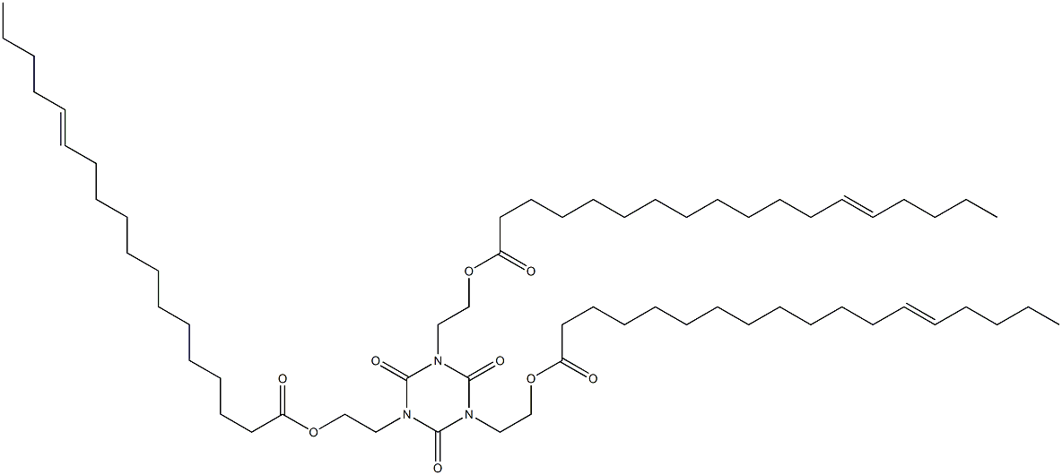 1,3,5-Tris[2-(13-octadecenoyloxy)ethyl]hexahydro-1,3,5-triazine-2,4,6-trione Structure