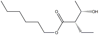 (2S,3S)-2-Ethyl-3-hydroxybutyric acid hexyl ester Structure