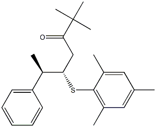 (5S,6R)-5-(2,4,6-Trimethylphenylthio)-2,2-dimethyl-6-phenyl-3-heptanone Structure