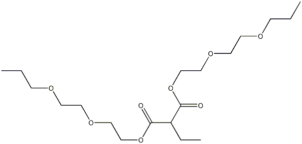 Ethylmalonic acid bis[2-(2-propoxyethoxy)ethyl] ester Structure