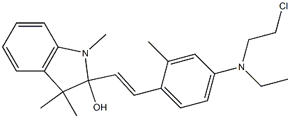 2-[2-[4-[N-Ethyl-2-chloroethylamino]-2-methylphenyl]vinyl]-1,3,3-trimethylindolin-2-ol