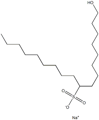 1-Hydroxyoctadecane-9-sulfonic acid sodium salt 结构式