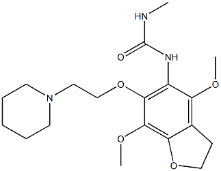 1-[4,7-Dimethoxy-6-(2-piperidinoethoxy)-2,3-dihydrobenzofuran-5-yl]-3-methylurea