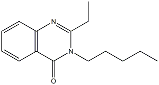2-エチル-3-ペンチルキナゾリン-4(3H)-オン 化学構造式