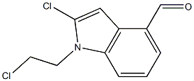 1-(2-Chloroethyl)-2-chloro-1H-indole-4-carbaldehyde Struktur