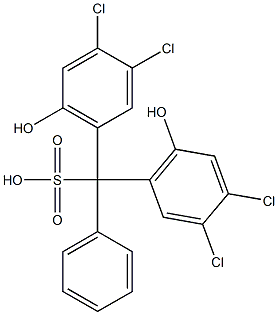 Bis(3,4-dichloro-6-hydroxyphenyl)phenylmethanesulfonic acid Structure