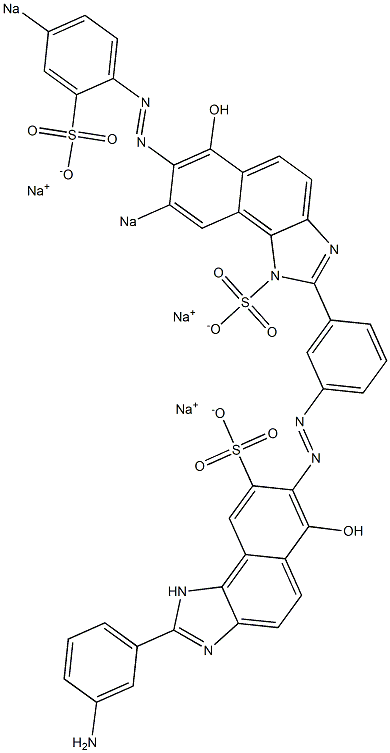 2-(3-Aminophenyl)-6-hydroxy-7-[[3-[6-hydroxy-8-sodiosulfo-7-[(4-sodiosulfophenyl)azo]-1H-naphth[1,2-d]imidazol-2-yl]phenyl]azo]-1H-naphth[1,2-d]imidazole-8-sulfonic acid sodium salt