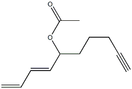 (3E)-5-Acetoxy-1,3-decadien-9-yne Structure