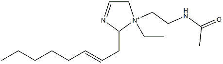 1-[2-(Acetylamino)ethyl]-1-ethyl-2-(2-octenyl)-3-imidazoline-1-ium Structure