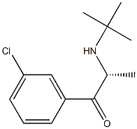 (R)-1-(3-クロロフェニル)-2-[(1,1-ジメチルエチル)アミノ]-1-プロパノン 化学構造式