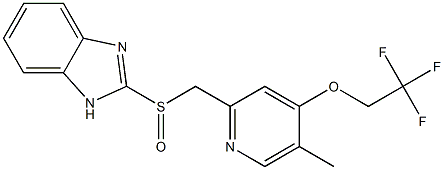2-[[[4-(2,2,2-Trifluoroethoxy)-5-methylpyridin-2-yl]methyl]sulfinyl]-1H-benzimidazole Structure