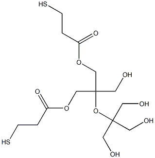 3-Mercaptopropanoic acid [5-hydroxy-2,4,4-tris(hydroxymethyl)-2-[(3-mercapto-1-oxopropoxy)methyl]-3-oxapentan]-1-yl ester Structure