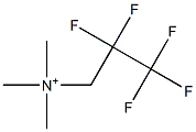 2,2,3,3,3-ペンタフルオロ-N,N,N-トリメチル-1-プロパンアミニウム 化学構造式
