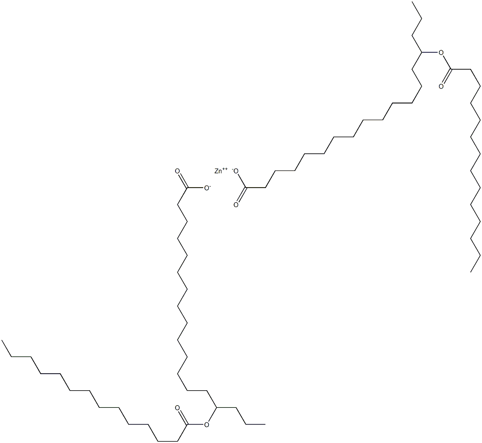 Bis(15-myristoyloxystearic acid)zinc salt,,结构式