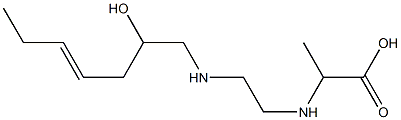 2-[N-[2-[N-(2-Hydroxy-4-heptenyl)amino]ethyl]amino]propionic acid Struktur