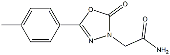 5-(p-Tolyl)-2-oxo-1,3,4-oxadiazole-3(2H)-acetamide,,结构式