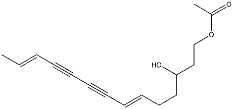 Acetic acid (6E,12E)-3-hydroxy-6,12-tetradecadiene-8,10-diyn-1-yl ester 结构式