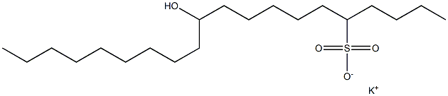 11-Hydroxyicosane-5-sulfonic acid potassium salt Structure