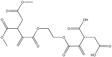 3,3'-[Ethylenebis(oxycarbonyl)]bis(3-butene-1,2-dicarboxylic acid dimethyl) ester 结构式