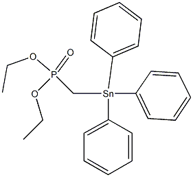 Triphenylstannylmethylphosphonic acid diethyl ester Structure