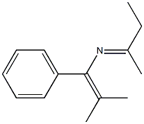 1-Phenyl-1-[(ethyl)(methyl)methyleneamino]-2-methyl-1-propene Structure