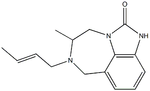 4,5,6,7-Tetrahydro-5-methyl-6-[(E)-2-butenyl]imidazo[4,5,1-jk][1,4]benzodiazepin-2(1H)-one 结构式